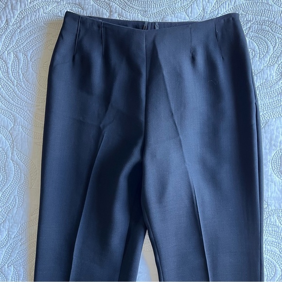 Akris - Straight Leg Pants in Wool - Navy - Picture 3 of 12
